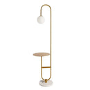 GobekUsa Glass Side Table LED Floor Lamp for Nordic Living Room Art Decor