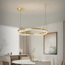 GobekUsa LED Ring Pendant Chandelier for Living Room Bedroom and Dining Room