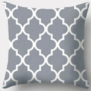 GobekUsa Grey Geometry Leaves Floral Stripes Plaids Print Lumbar Pillow Case