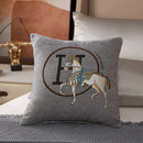 GobekUsa Cotton Home Logo Cushion Cover Throw Pillow Cover House Decor Fur Living Room