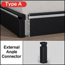 GobekUsa LED Skirting Aluminum Profiles: Brushed Gold/Black, Conner Baseboard, Diffuser, Stair, Floor, Wall Decor
