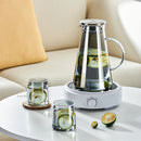 GobekUsa Gray Glass Water Pitcher Cold Hot Kettle Juice Jug 1900ml