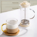 GobekUsa Glass Espresso Coffee Maker Milk Hand Foam Mixer Blender