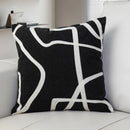 GobekUsa Geometric Line Embroidered Suede Pillowcase for Sofa Bed Living Room