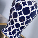 GobekUsa Blue Ceramic Bedside Table Lamp