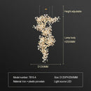 GobekUsa Ginkgo Biloba Chandelier: Elegant Duplex Living Room Hotel Lobby Pendant Light