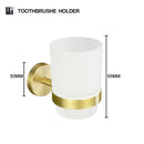 GobekUsa Brushed Gold Bathroom Set: Towel Bar, Toilet Paper Holder, Hook - Wall Mount Kit