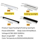 GobekUsa LED Track Lamps: Modern 20/30W Ceiling Rail Floodlight for Living Room, Store Lighting