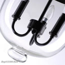 GobekUsa Glass Bucket Pendant Light: Retro LED Dining Room Fixture