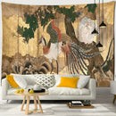 GobekUsa Cute Skeleton Tapestry: Psychedelic Boho Wall Hanging for Retro Room Decor