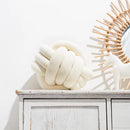 GobekUsa Handmade Knotted Ball Round Plush Pillow for Home Decoration