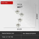 GobekUsa Leaf Sequin Ceiling Chandelier for Modern Living Room, Restaurant, Bar, or Dining Table