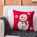 GobekUsa Christmas Snowflake Elk Embroidered Pillowcases - Festive Decorative Cushion Cover