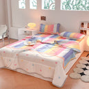 GobekUsa Cool Summer Blanket Set with Latex Bed Mat - Lightweight Breathable Comforter Bedding
