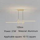 GobekUsa Black Gold LED Pendant Lights for Modern Minimalist Dining Room Chandelier