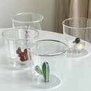 GobekUsa Cactus Bunny Duckling Glass Cup - Table Decor Drinkware