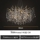 GobekUsa Branch Crystal Chandelier: Luxury LED Ceiling Light for Living Room & Dining Room