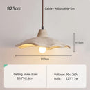 Japanese Wabi-Sabi Cream Wood Pendant Light