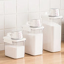 GobekUsa Laundry Powder Dispenser Container with Measuring Cup - Transparent Storage Jar