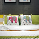 GobekUsa Ethnic Flower Elephant Pillowcase, Hand-Embroidered Boho Cushion Cover