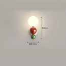 GobekUsa LED Wall Light Red Green White Metal Kids Room Lamp White Acrylic Ball