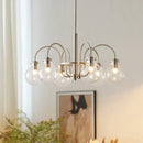 GobekUsa Glass LED Chandelier: Retro Bauhaus Design for Living Room, Bedroom, Kitchen, or Dining Table