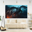 GobekUsa Dragon Meme Tapestry Large Wall Hanging: Boho Aesthetic Home Decor Art