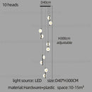 GobekUsa LED Oval Chandelier for Modern Indoor Lighting in Bedroom and Living Room