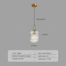 Japanese Glass Pendant Light With Iron Accents