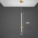 GobekUsa Glass Rod Pendant Light - Modern Long Hanging Lamp for Living Room, Bedroom & Shop