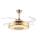 GobekUsa 42" Gold Bluetooth Ceiling Fan Light with Remote & RGB Color Control