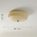 GobekUsa Cream Glass Round Ceiling Lights | Modern LED Indoor Lighting | Bedroom Study Balcony Lighting