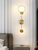 GobekUsa Brass LED Wall Light: Modern Nordic Decor Sconce for Kitchen, Bedroom, Living Room