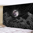 GobekUsa Black & White Stars Mandala Tapestry - Home Decor