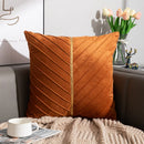 GobekUsa Golden Velvet Patchwork Cushion Cover for Sofa Decor
