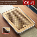 GobekUsa Bamboo Tea Tray: Simple Kung Fu Tea Set, Dual Wet/Dry Use, Efficient Storage