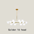 GobekUsa Glass Ball LED Chandelier Pendant Lamp, Modern Round Design for Home Decor Lighting