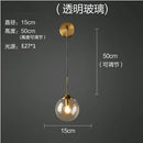 GobekUsa Glass Ball LED Wall Lamp: Nordic Modern Bathroom Mirror Sconce, Retro Decor Lighting