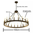 GobekUsa Black Metal LED Pendant Chandelier for Living Room and Stairs