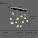GobekUsa Crystal Chandelier Pendant Light for Modern Indoor Dining and Kitchen Lighting