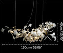 GobekUsa Gold Branches Chandelier Porcelain Leaves Pendant Lights