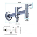 GobekUsa Brass Double Handle Garden Faucet Bibcock - Multipurpose Toilet & Washing Machine Tap