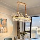 GobekUsa Luxe Crystal Ceiling Chandelier - Elegant Home Decor Hanging Light for Living Room