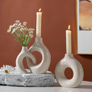 GobekUsa Ceramic Donut Candle Holder for Home Decor and Table Centerpiece