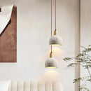 GobekUsa Cement Chandelier LED Pendant Lamp for Bedroom, Dining Room, Hallway