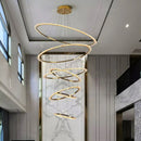 GobekUsa Crystal Chandelier Stair Pendant Lamp for Modern Home Decoration & Living Room Lighting