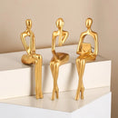 GobekUsa Abstract Figurines Set of 3 - Modern Art Sculpture for Home and Office
