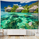 GobekUsa Coastal Cave Tapestry Wall Hanging - Boho Seaside Landscape Room Decor