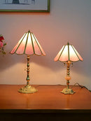 GobekUsa Brass Desk Lamp - French Retro Minimalist Light Luxury Bedroom Nostalgia