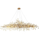 GobekUsa LED Branch Crystal Chandelier Copper Suspension Lights Luxe Ceiling Pendant